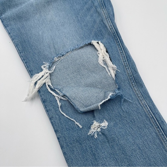 Abercrombie & Fitch The 90s Straight Ultra High Rise Women’s 31/12L Distressed - Picture 15 of 15